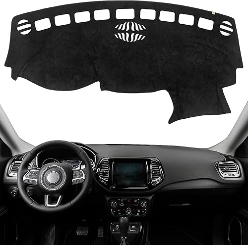 Miniatura 8 de KEYOOG Cubierta de tablero para tablero compatible con Je-ep 2016-2009 Compass 2017-2009 Patriot (para código de cuerpo MK), alfombrilla