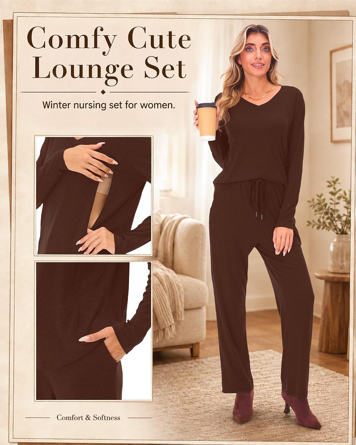 Neer 2 Piece Maternity Nursing Lounge Set