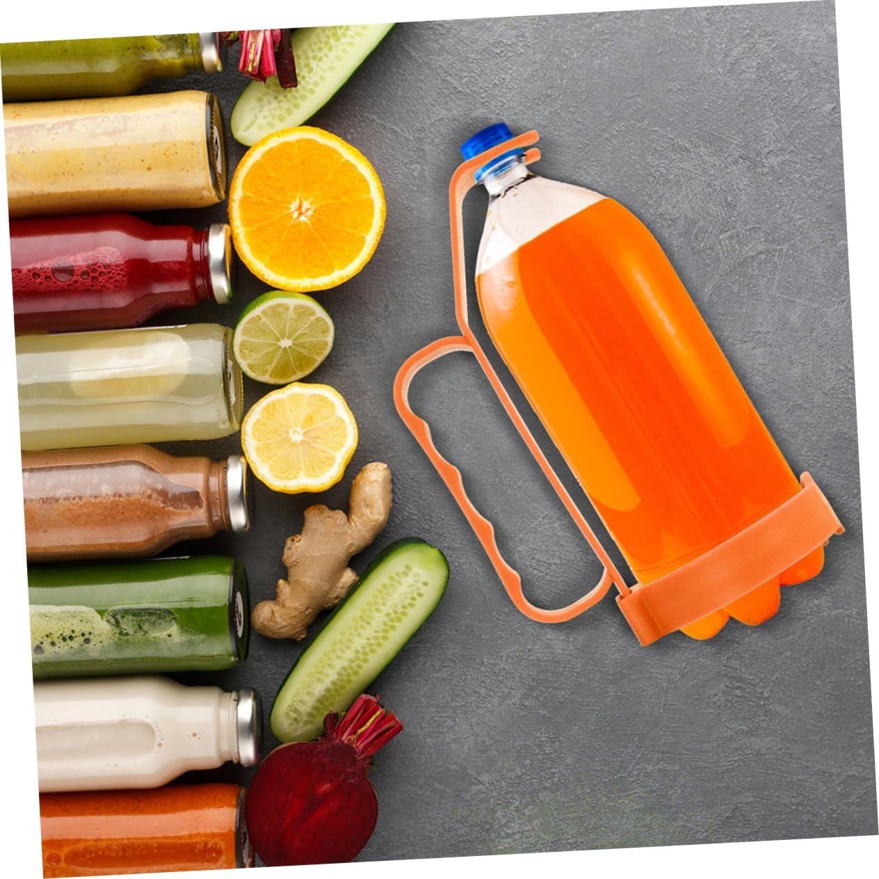 Cabilock 4pcs Beverage Pouring Handle Secure Grip Versatile Grab Handle for Bottles for Camping and Picnics Reusable Drink Holder for Water and Soda