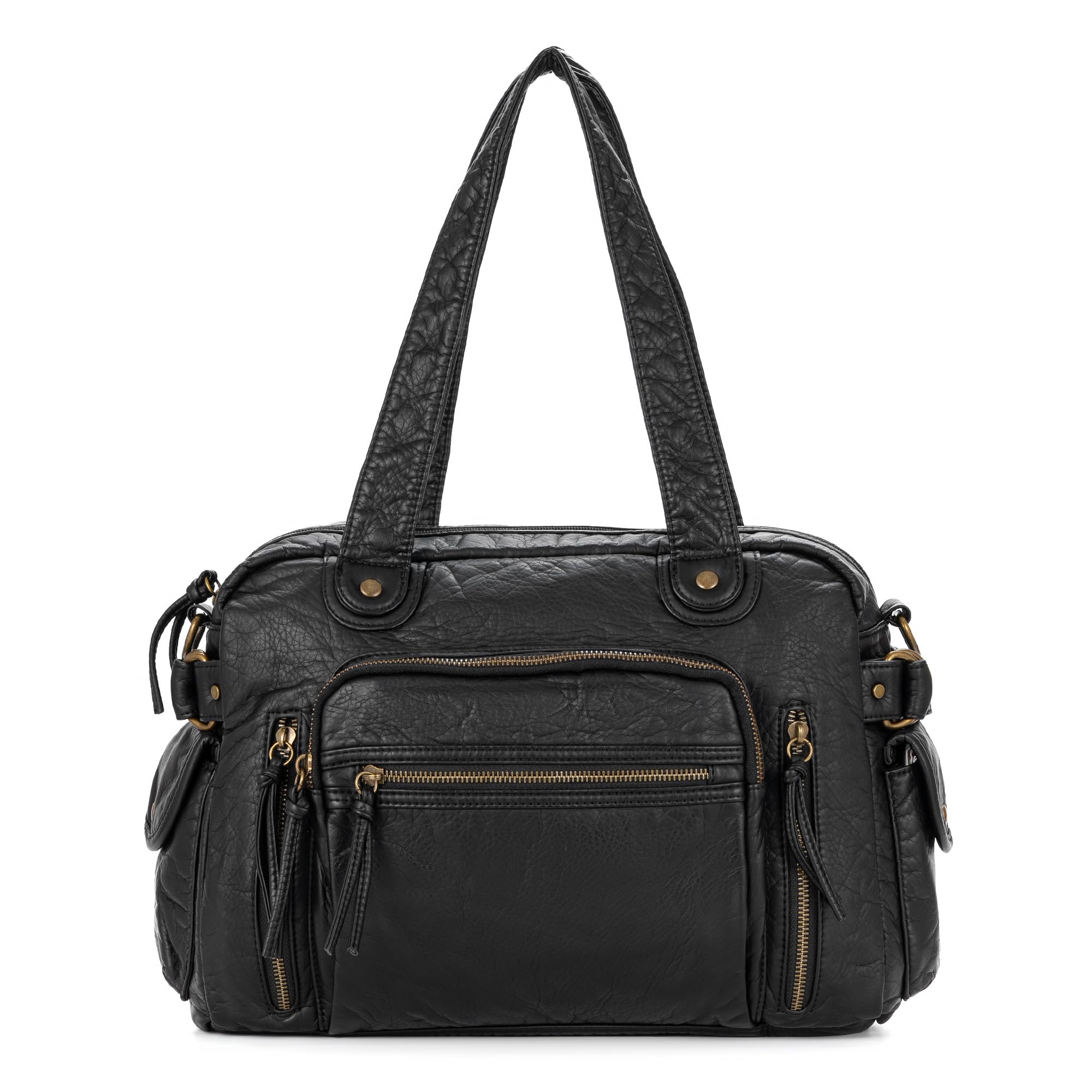 Soft Vegan Leather City Tote Bag for Women Vintage Hobo Handbag with Adjustable Strap Large Y2K Purse Slouchy