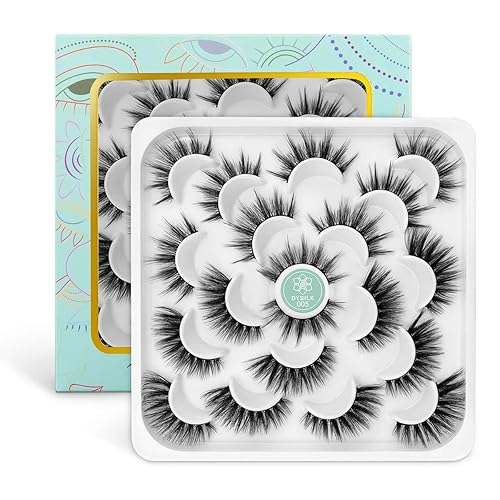 Vista 44 de DYSILK Pestañas postizas de visón, 30 pares de 10 estilos mixtos, pestañas postizas de visón, pestañas postizas de aspecto natural, pestañas largas