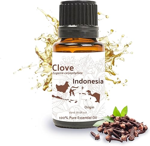 Aceite Esencial de Clavo 100% Puro de Nature Packaged - Directo de Aceites Esenciales Indonesios - Aceite Esencial para Difusores de Aromaterapia y