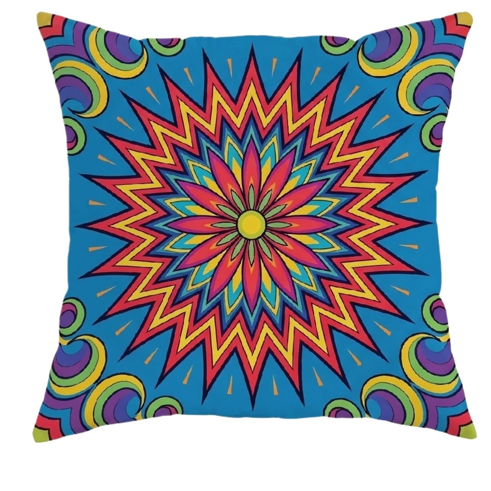 MKYYIOED Cushion Covers 1/4pcs Mandala Floral Throw Pillow Cover Home Farmhouse Outdoor Decoration Cushion(Green,60x60cm)