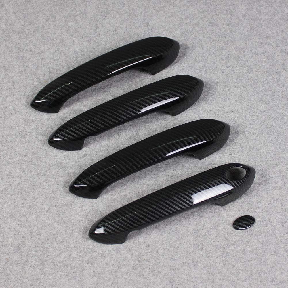 for BMW 3 Series 330i Sedan G20 2019 2020 2021 2022 2023 Door Handle Cover Trims Carbon Fiber Pattern