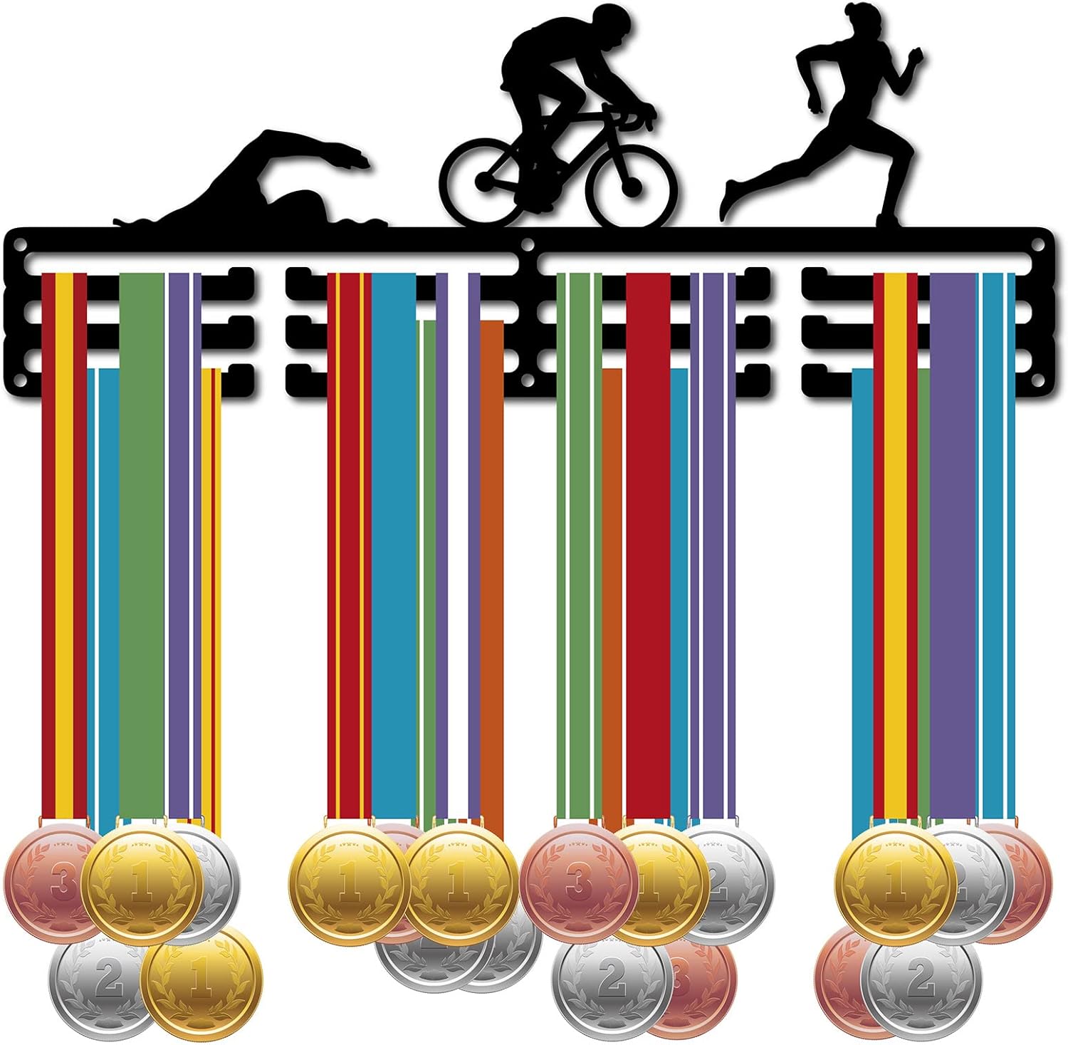 Amazon.com: CREATCABIN Triathlon Medal Hanger Display Sports Medal ...