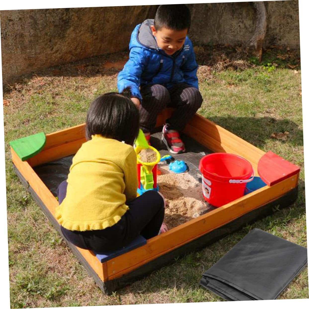 Sandbox Cover for Boys and Girls Canopy Sandbox Protector Rainproof Easy to Install Keeps Toys Clean from