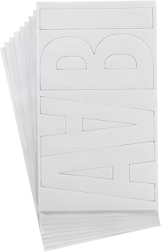 Miniatura 5 de Westcott LetterCraft 15864 - Letras de vinilo permanente Franklin Gothic de 4 pulgadas, color blanco