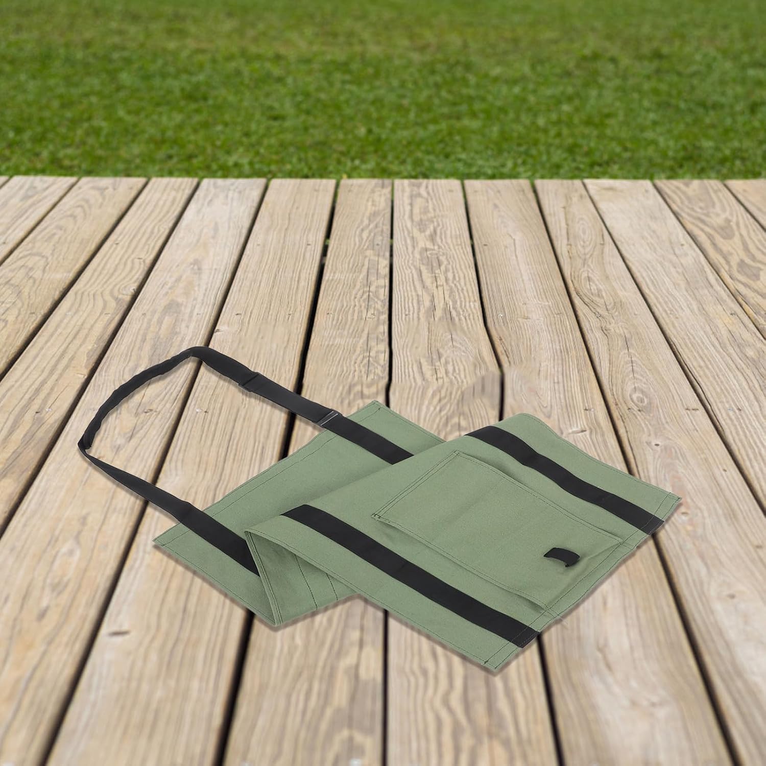 BESPORTBLE Canvas Log Carrier Bag for Firewood, Large Green Tote