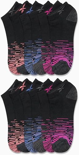 Miniatura 2 de Reebok Calcetines acolchados de corte bajo transpirables para mujer (12 unidades)