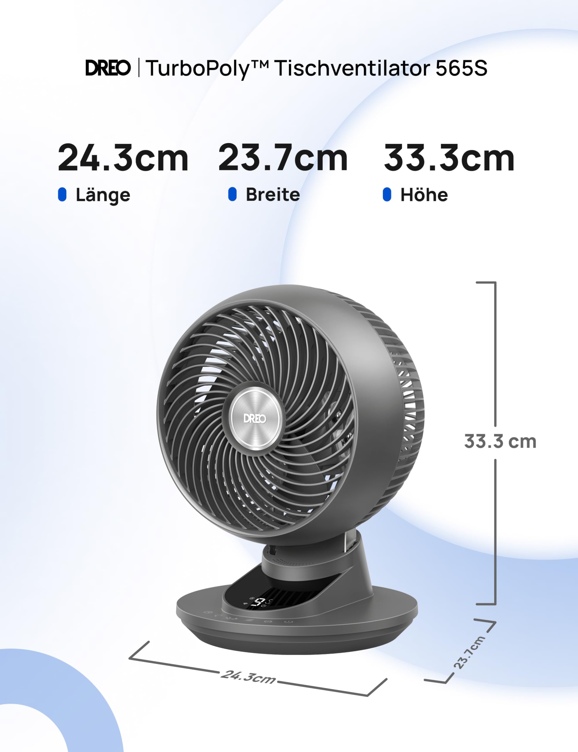 Dreo 3D Tischventilator Sehr Leise 22 dB – Bild 8