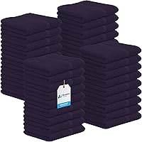 Vista 30 de Avalon Towels Toallitas de Algodón – (Paquete de 24) Tamaño 12x12 Pulgadas, 100% Algodón Hilado en Anillo, Toallitas Faciales Suaves y Absorbentes