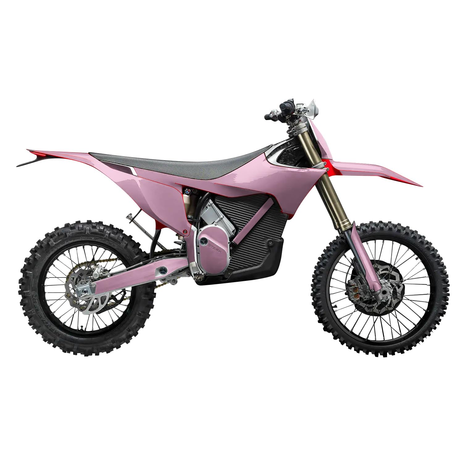 Stark Varg MX 2023-2025 Graphics Kit Wrap - Solid Pink - Varg MX Skin - Premium 3M Vinyl Protective Wrap Decal Cover - Easy to Apply | Crafted in The USA by MightySkins