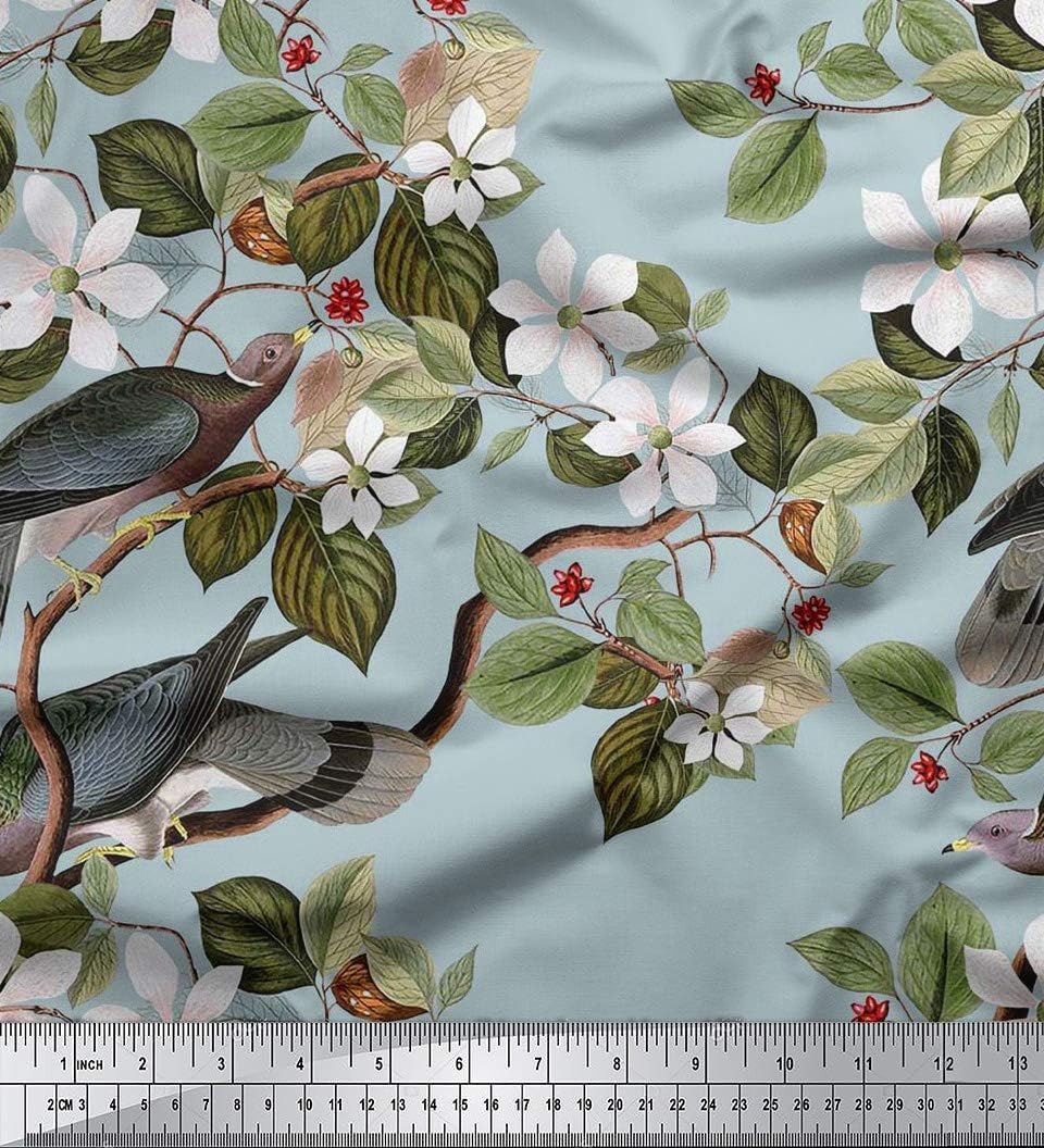 Soimoi Fabric for Upholstery, Bags, Home Furnishing, Home Accents, Table Cover, Cushion Covers, Quilting, DIY Craft, Home Decor - Feather Print, Orange Canvas Fabric Material - 58 Inch Wide, 3 Yard