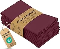 Vista 23 de Ruvanti - Juego de 12 servilletas de tela, servilletas de 45 x 45 centímetros lavables, suaves, duraderas, absorbentes, mezcla de algodón.