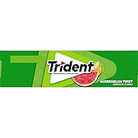 Vista 124 de 12 paquetes de 14 unidades cada uno; es decir, en total son 168 unidades de goma de mascar Trident Minty Sweet Twist sin azúcar sabor menta dulce.