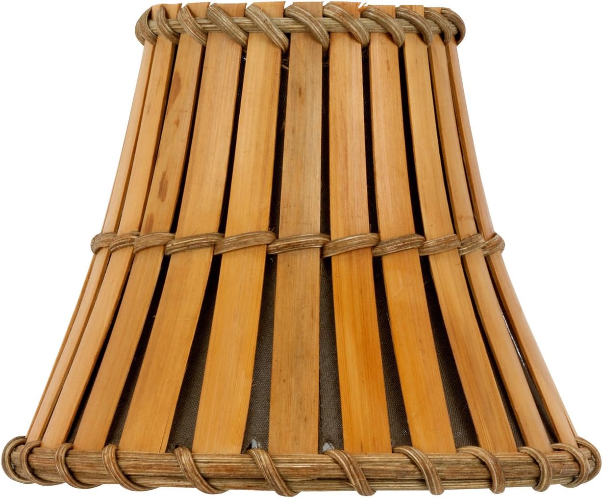 Upgradelights Boho Style Bamboo 5 Inch Chandelier Lamp Shade 3x5x4.5