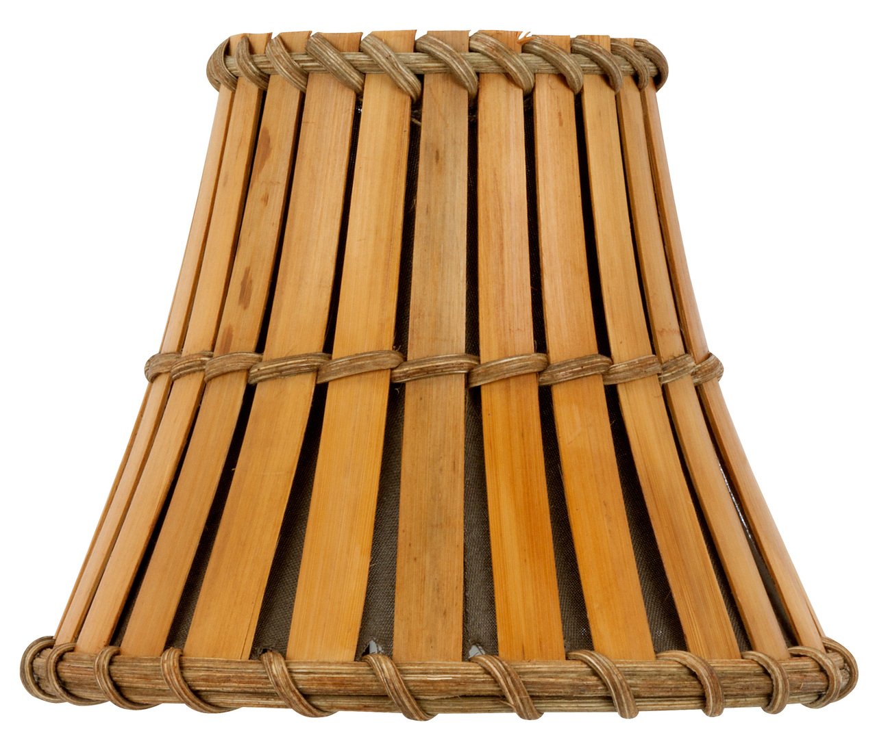 Upgradelights Bamboo Boho Style 6 Inch Mini Clip On Chandelier Lamp Shades 4x6x5