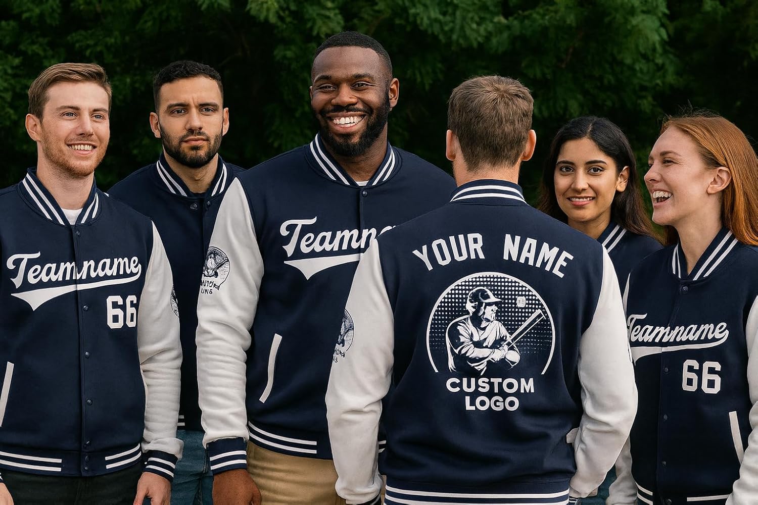 Custom Baseball Letterman Jacket with Stitched Name Number Team Logo for Men Women Youth - Image 2