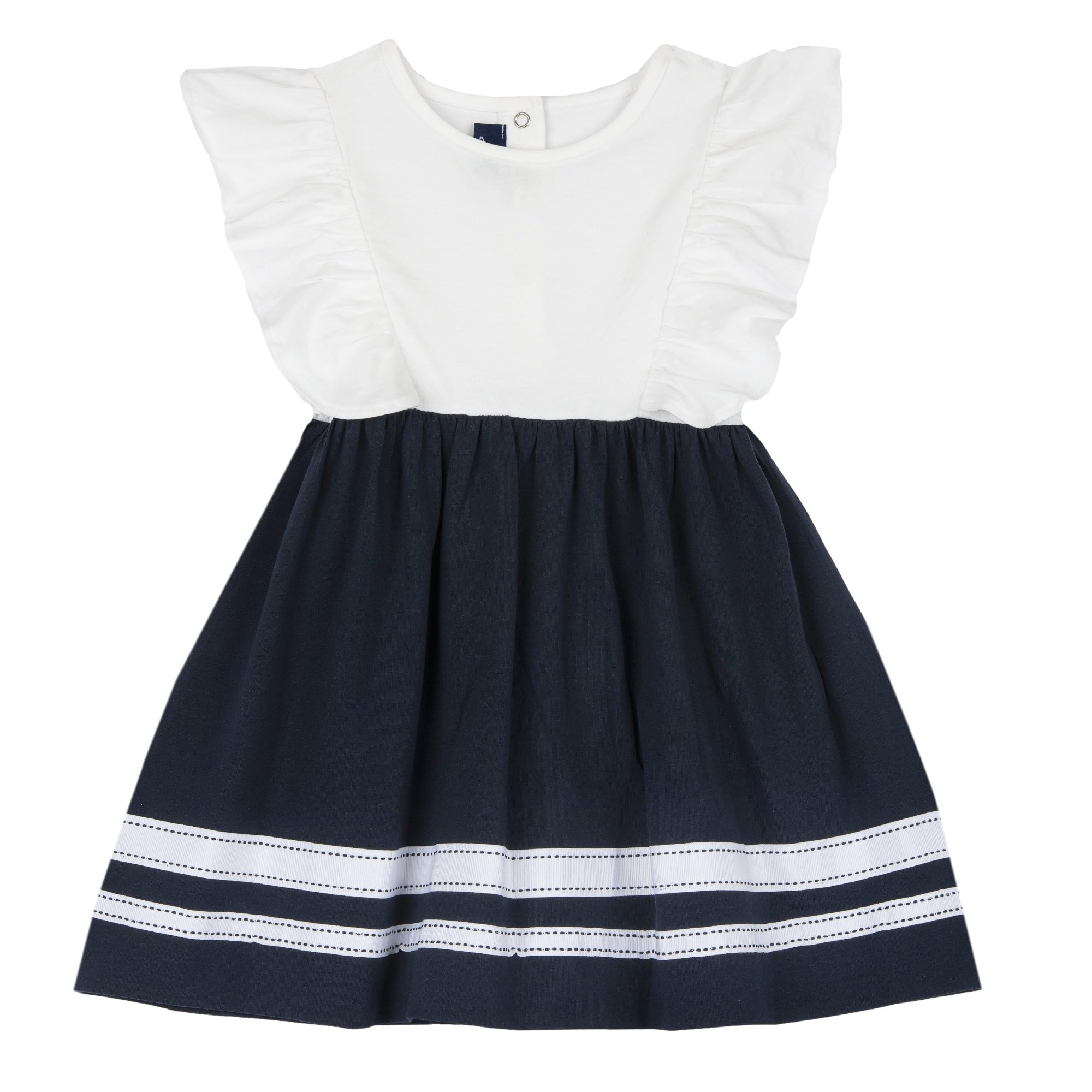 Chicco Vestido Bebé Niña de Mangas Cortas, Cómodo y a la Moda, en Suave Algodón, Lavable en Lavadora, Ropa Bebé Niña 0-24 Meses, Diseñado en Italia