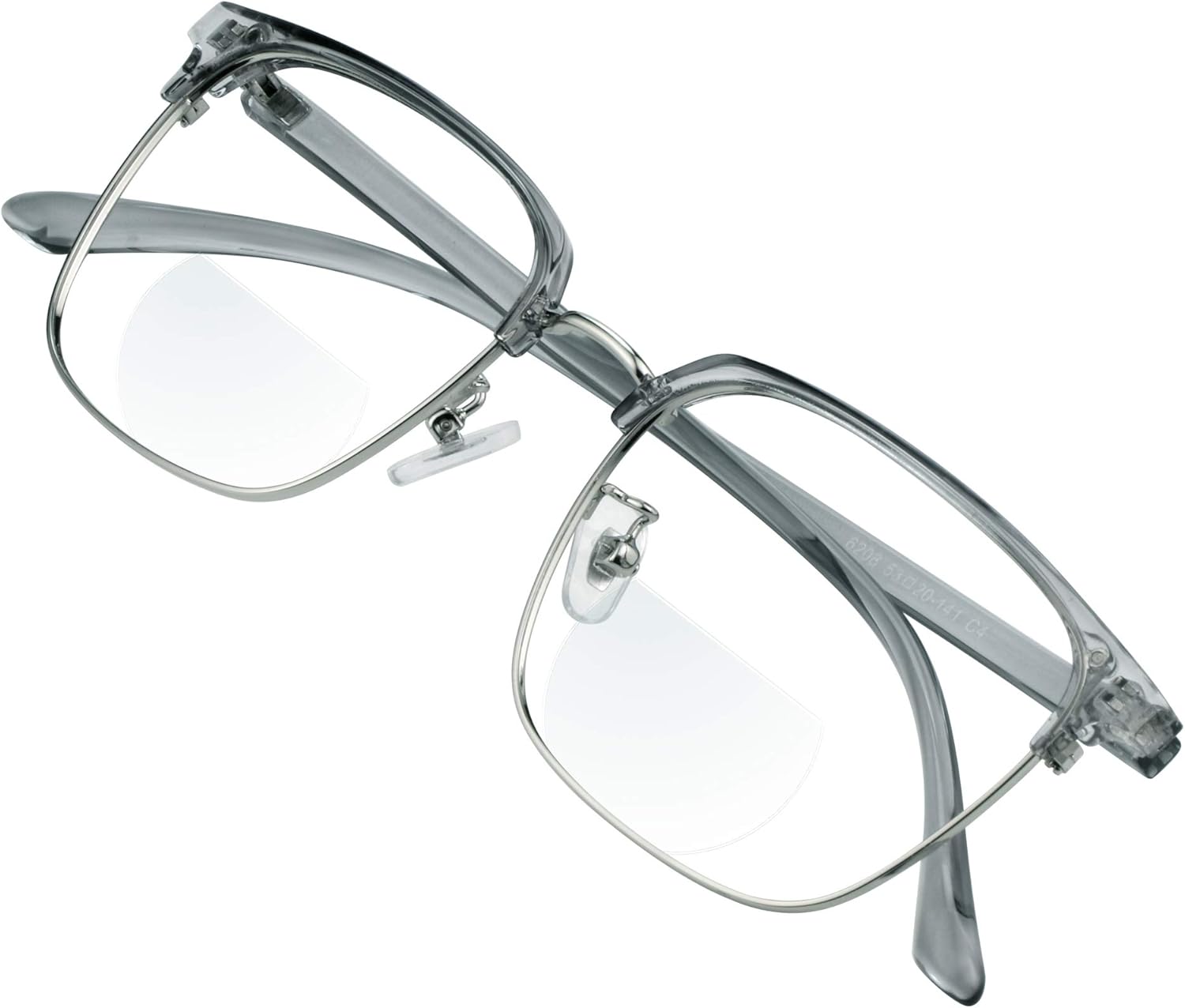 VisionGlobal Bifocal Reading Glasses Blue Light Blocking for Men and Women - Stylish Retro Oval Computer Readers