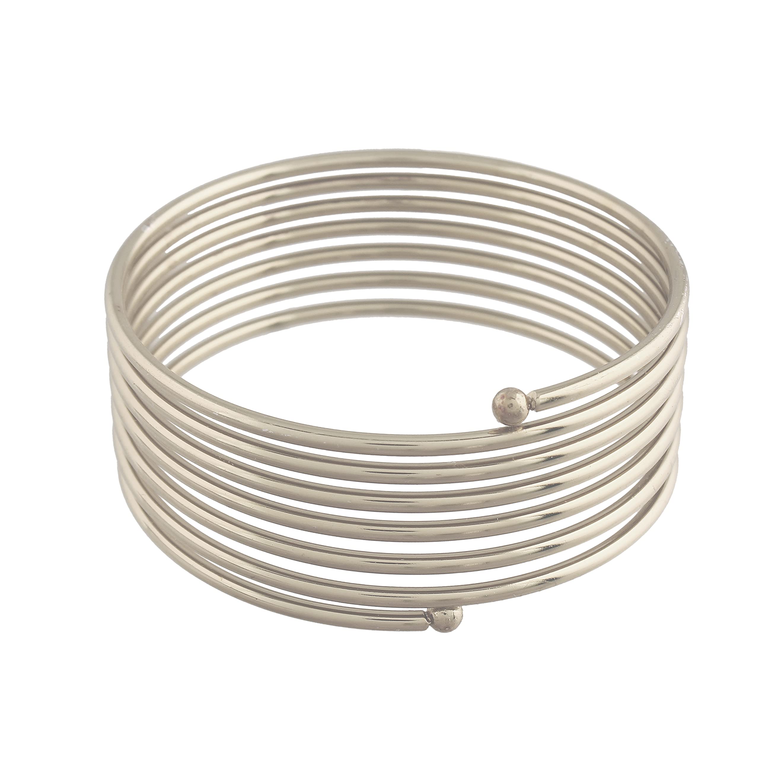 I Jewels 18k Rhodium Plated Spring Kada Bangles for Women (ADB160S-b) (B09KNCRC3F) Amazon Price History, Amazon Price Tracker