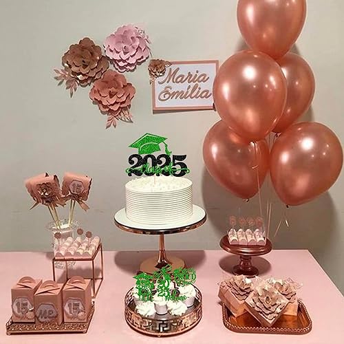 Miniatura 138 de Paquete de 24 adornos dorados para cupcakes de graduación 2025 con purpurina So Proud of You Done Diploma Graduation Cap Cupcake Picks Class of 2025