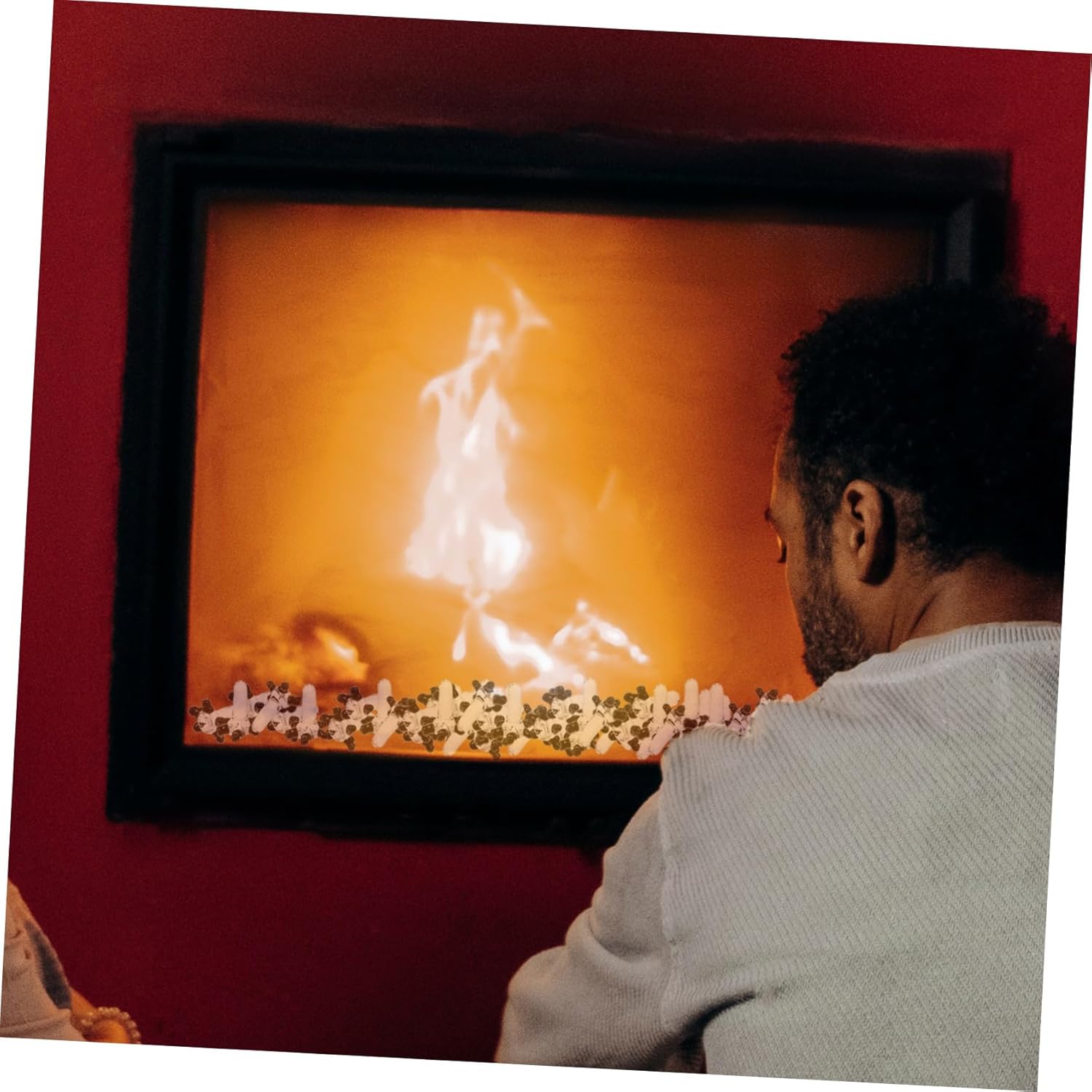 BESPORTBLE 120pcs Decorative Glass Beads for Fireplace Filler and Home Decor Elegant Glass for Crafting and