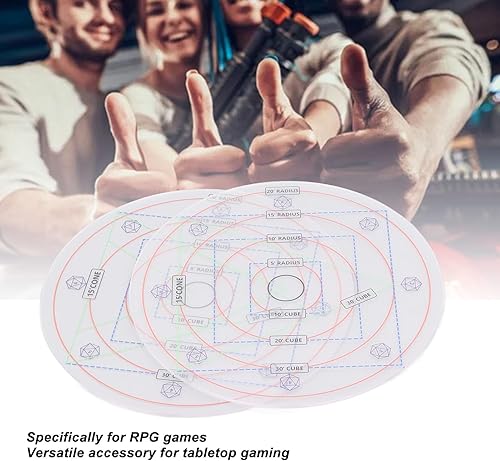 Miniatura 2 de TOPINCN 2Pcs AOE Damage Template, DND Area of Effect Marker Visualize Round Shaped Measure Tool 20ft 15ft 10ft 5ft Radius Acrylic Board Tabletop