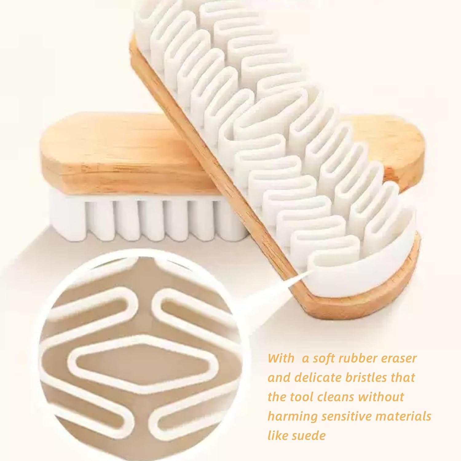2Pcs Suede Shoe Brush and Eraser, Soft Suede Shoe Brush Cleaner, Suede Cleaning Brush for Leather Suede and Sneakers image 3