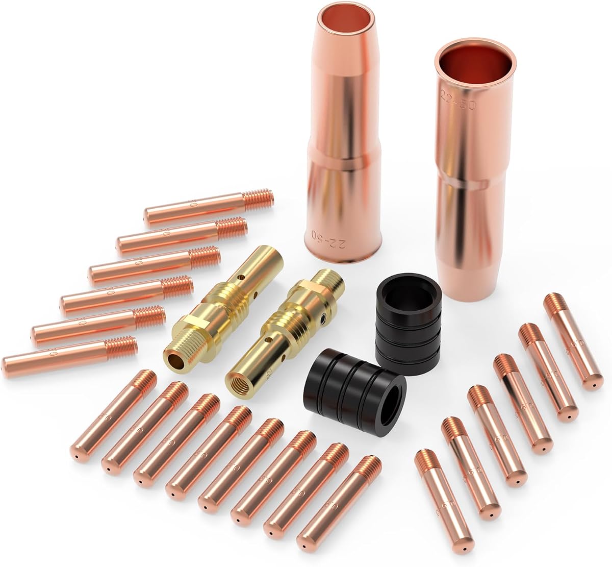MIG Welding Gun Kit, 0.035" Tip-Nozzle-Diffuser-Adapter | compatibility with Lincoln Magnum 200/250 Tweco no. 2, straightforward replacement, easy setup
