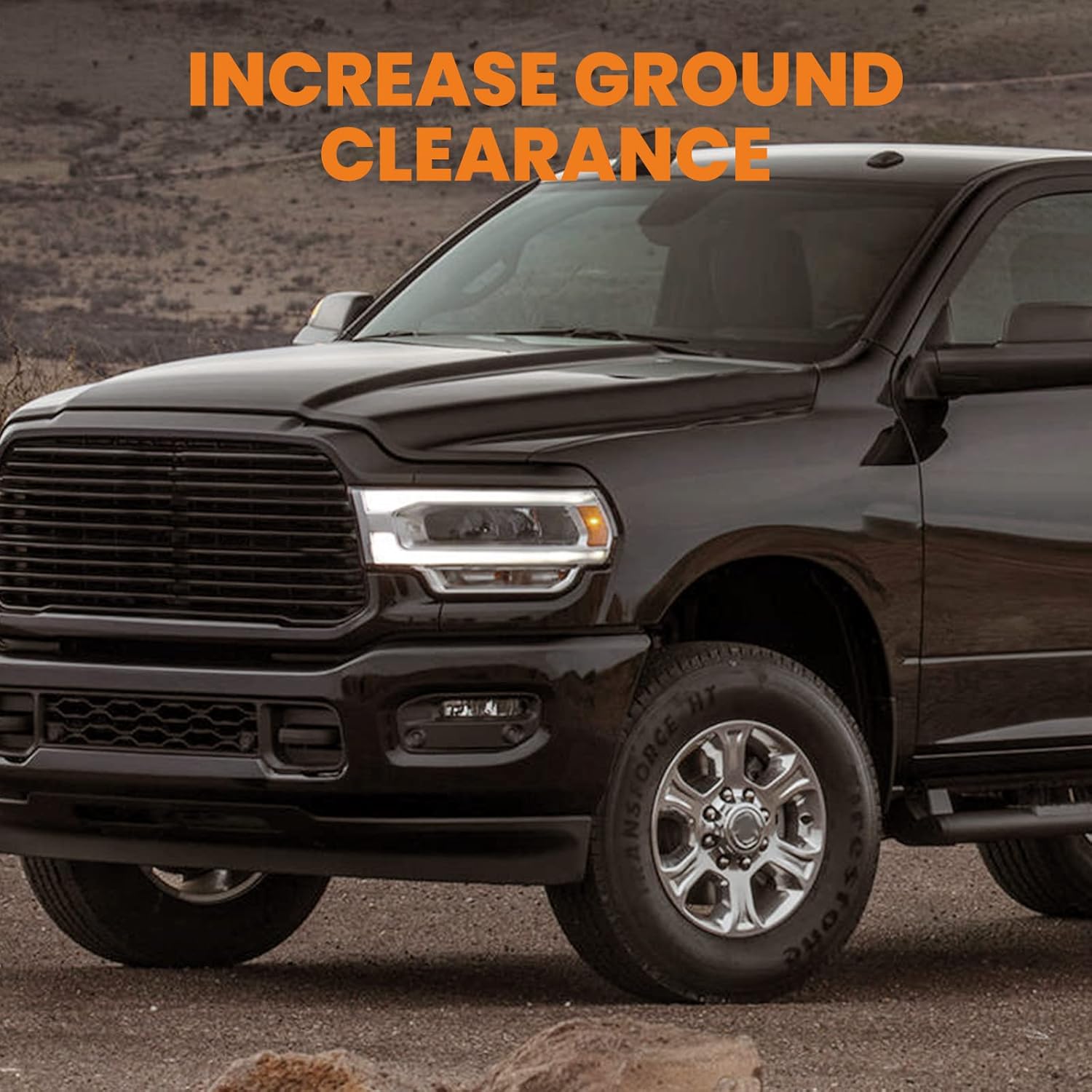 maXpeedingrods 2.5” Front Leveling Lift Kit for Dodge Ram 2500 3500 2013-2022 4WD Coil Spring Spacers Shock Extension Bracket, Gray