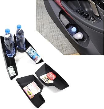 Sekhyna Car Side Door Organizer Tray Compatible with BMW 5 Series G60 2024 2025,TPE Front and Rear Door Insert Tray Organizer Door Slot Storage Interior Accessories 4PCS