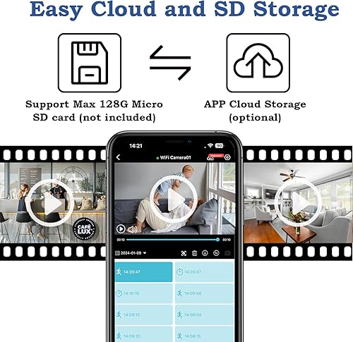 Miniatura 6 de Mini cámara espía WiFi inalámbrica oculta pequeña niñera cámara de vigilancia de seguridad para el hogar cámara interior con teléfono APP control