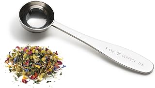 Loose Leaf Tea Spoon Measure | One Cup of Perfect Tea | Stainless Steel Scoop | Premium High Polish Finish