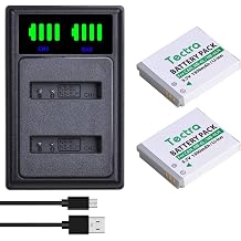 Tectra 2-Pack NB-6L Battery + Charger for Canon PowerShot SX710 HS,SX530 HS | NB-6LH Battery and LED Dual Charger for Canon PowerShot SX510 HS, SX540 HS, SX700 HS, SX610 HS, SX600 HS, SX280 HS, SX270 HS