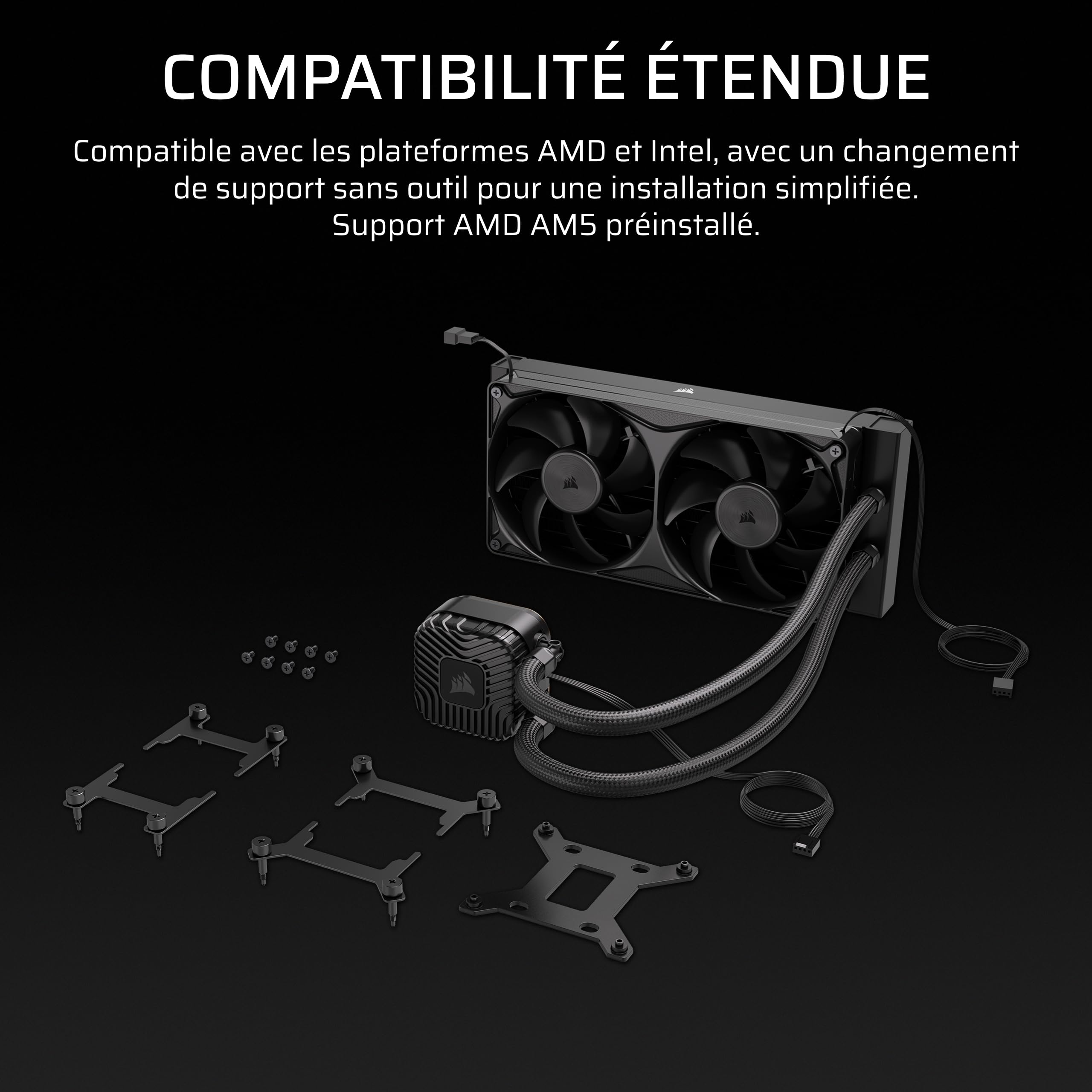 CORSAIR NAUTILUS II 240 RS Refroidisseur liquide pour processeur – Noir