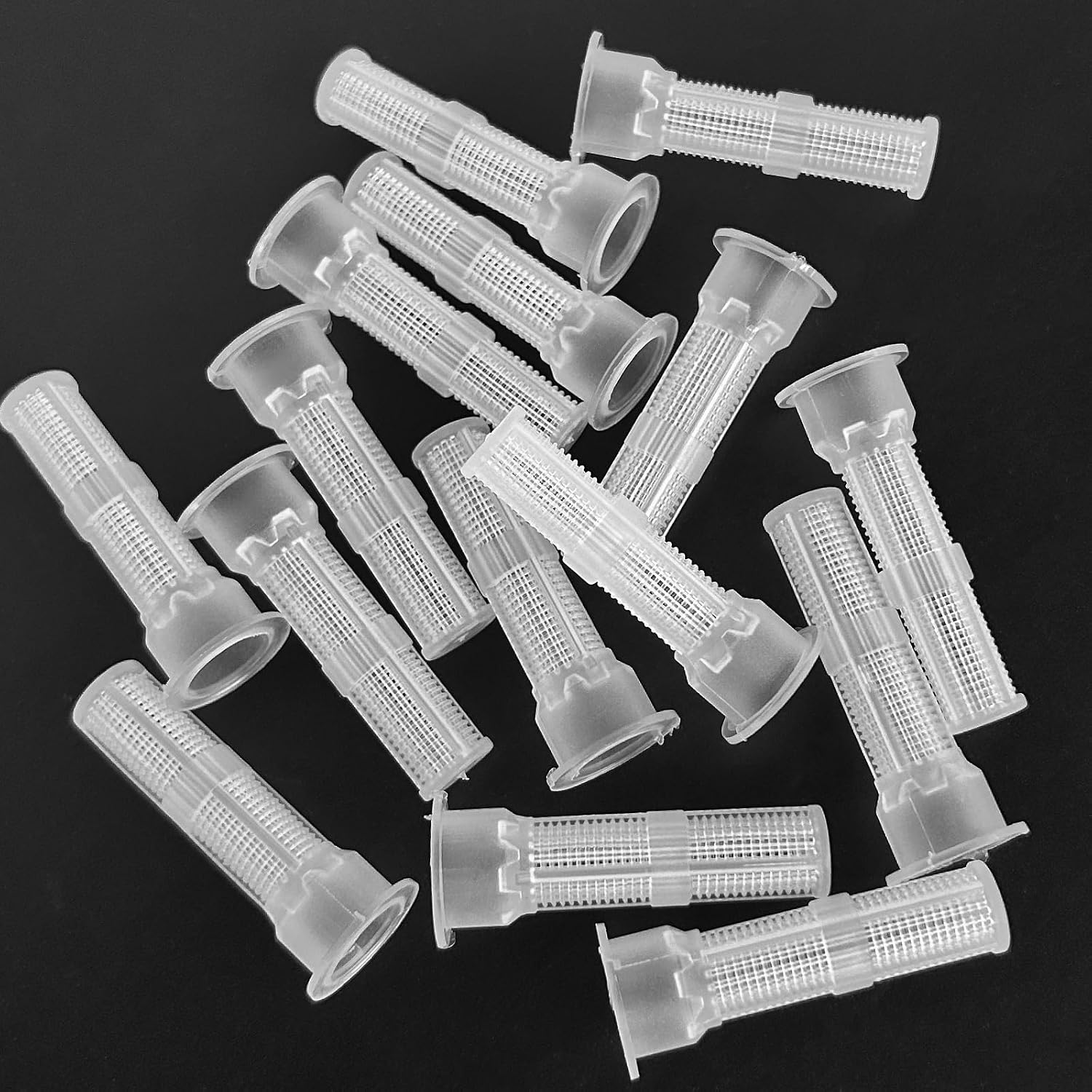 15 Pack Sprinkler Nozzle Filters, Fine Mesh Screen for Irrigation | Durable ABS Build, Blocks Sand And Debris, Tool-Free Twist-On Install, Self-Cleaning Mesh, Fits Standard Pop-Up Heads thumbnail