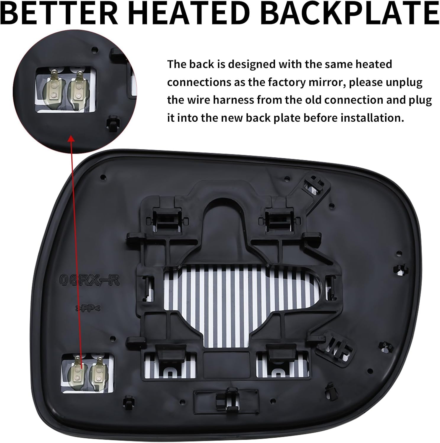 Driver Side and Passenger Side Mirror Replacement for Lexus RX330 2004-2006 RX350 2007-2009 RX400h 2006-2009 - Mirror Glass, Rear View Mirrors Glass with Power Heated
