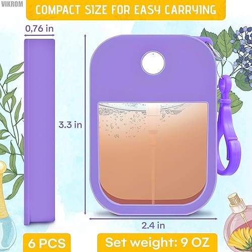 Miniatura 2 de 6 botellas de perfume recargables de viaje de 1.3 fl oz  Botellas de viaje recargables para mujer para artículos de aseo personal  Botella de spray