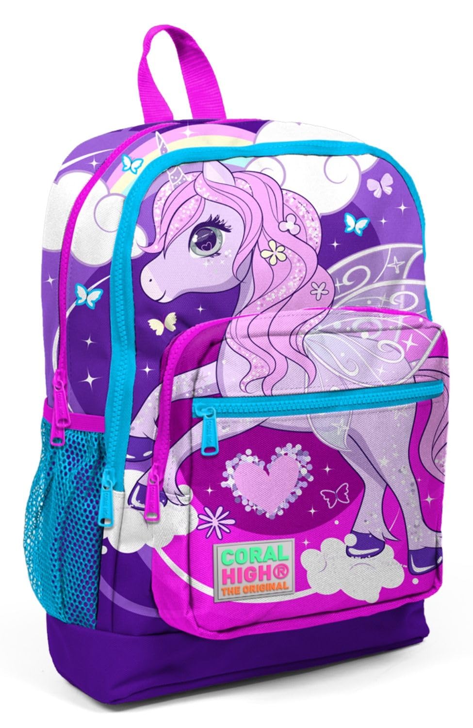Coral High Dört Bölmeli Mor Pembe Ünicornlu 23708