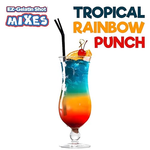 Miniatura 2 de Tropical Rainbow Punch Jello Shot Mix 6.78 oz  Mezcla de gelatina premium sin gluten para chupitos de gelatina sabrosos  Mezcla de gelatina en polvo