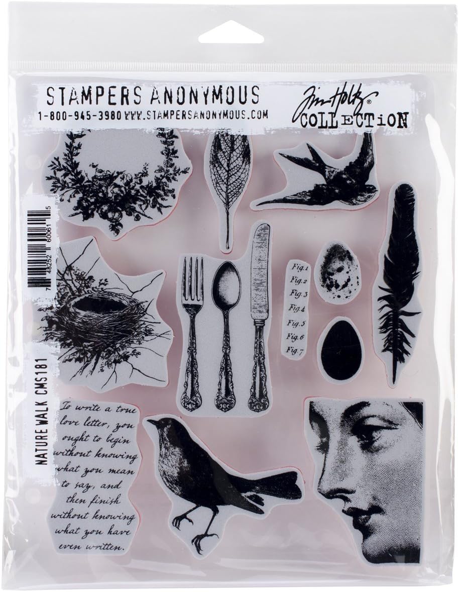 Tim Holtz Cling Stamps 7x8.5-Nature Walk