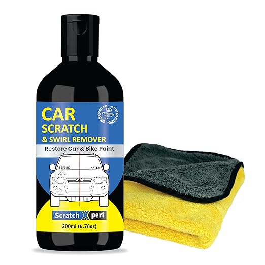 ScratchXpert Car Scratch Remover Cream With Microfiber Cleaning Towel
