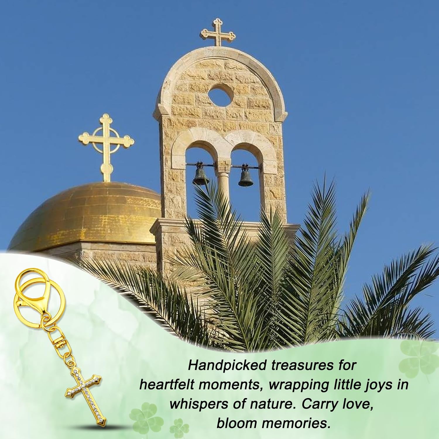 Christian Gifts for Women Cross Keychain for Women Gold Bag Charms Christian Keychain Cross Bag Charm Handbag Charms for Purses Car Keys Accessories Christmas Birthday Gifts for Her - Image 7