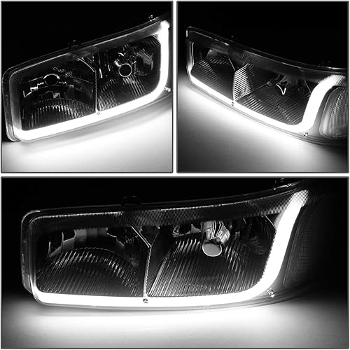 Miniatura 10 de DNA Motoring hl-lb-sierra99-ch-cl14pcs LED DRL lámpara de tira de faro + parachoques 9907GMC SierraYukon