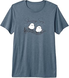 Little Hokkaido Singing Bird | Shimaenaga Bird | Music Note | Music Score | Conductor | Cute Premium Tri-Blend T-Shirt