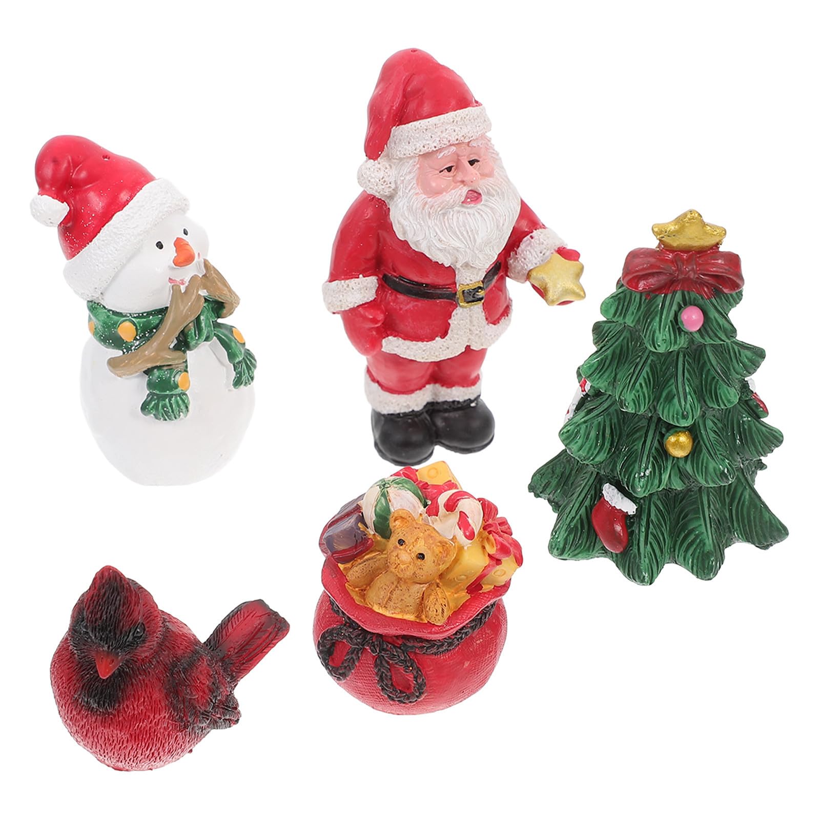 Toyvian 3 Sets Weihnachtsmodell Weihnachtsmann als Harzfigur für