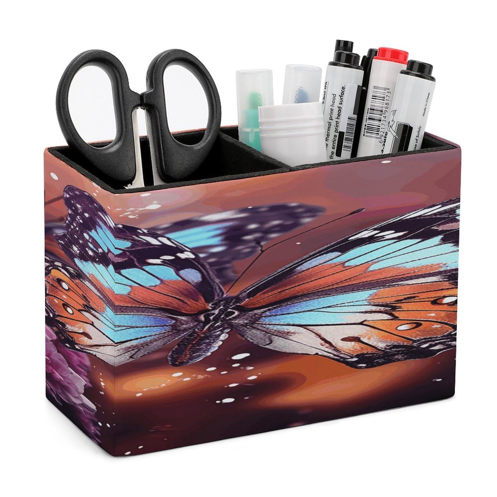 Porte-stylos en cuir pour ranger les pinceaux de maquillage et crayons éparpillés