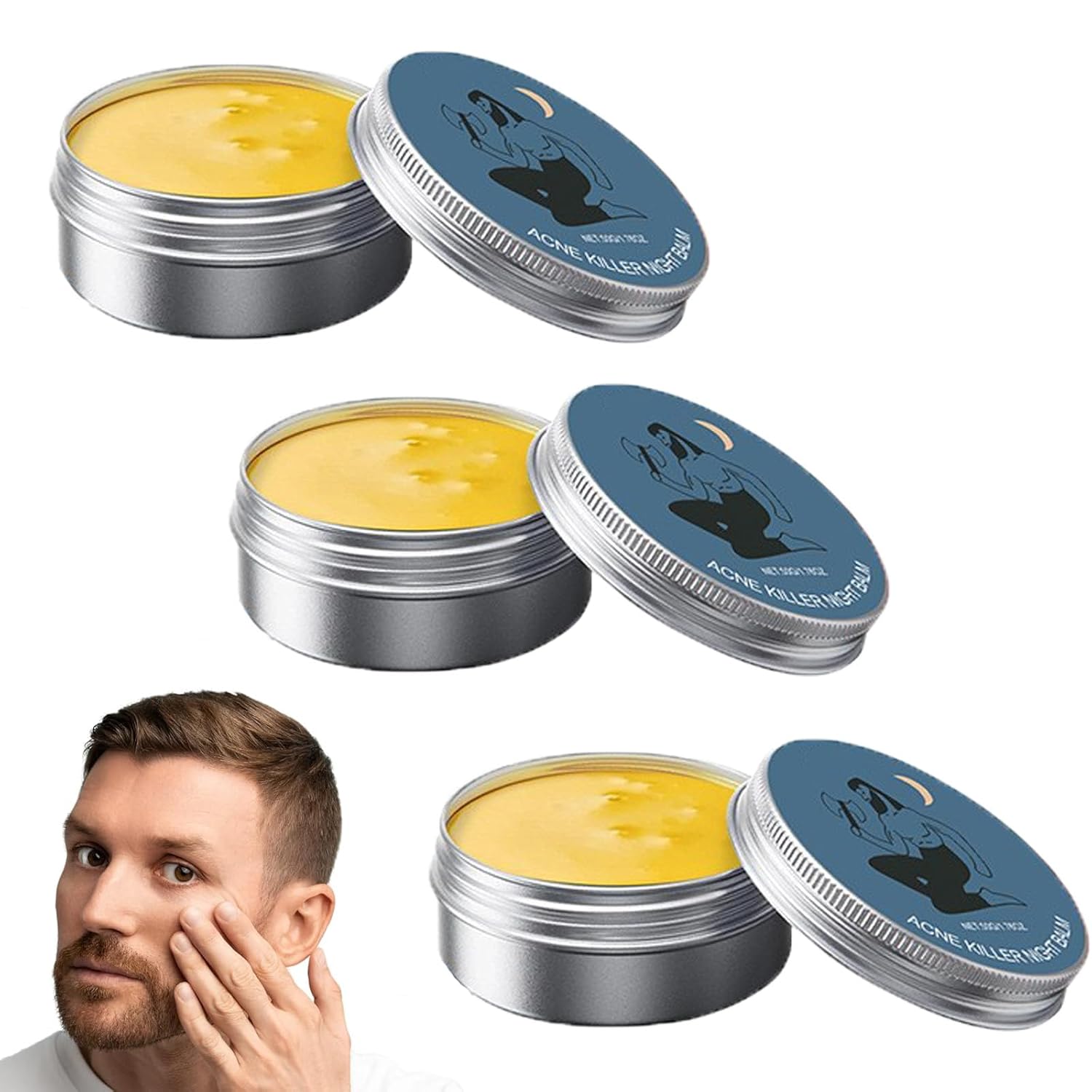 3 Pcs Organics Acne & Redness Killer,Acnes and Redness Relief Balm,Remove Skin Care Set,Ultra-Performance Skincare for Men and Women