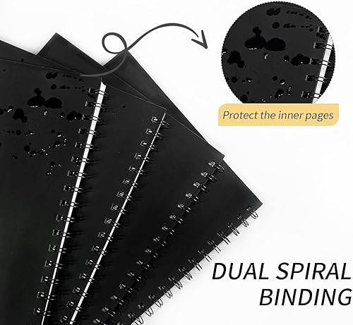 Miniatura 5 de Cuaderno de espiral de puntos de 8.5 x 11 pulgadas, tamaño A4, papel de punto grueso de 3.53 ozm, 160 páginas para escribir, dibujar, mujeres,